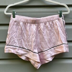 VS Light Pink Satin Pajama Shorts
